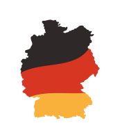 germany map and flag illustration isolated